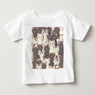 Weiße und graue Katzen Baby T-shirt