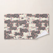 Weiße und graue Katzen Badhandtuch Set (Handtuch)