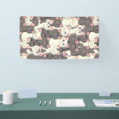 Weiße und graue Katzen Banner (Messe)