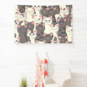 Weiße und graue Katzen Banner (InSitu)