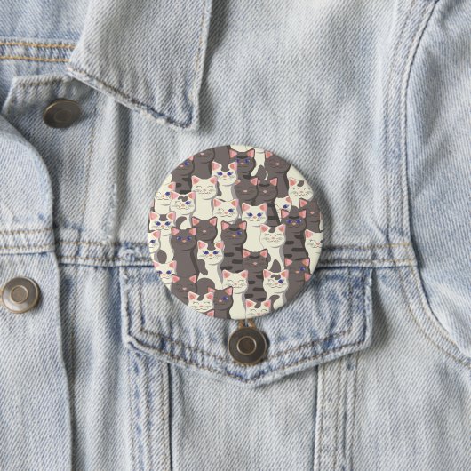 Weiße und graue Katzen Button (Beispiel)