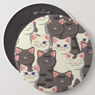 Weiße und graue Katzen Button