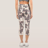 Weiße und graue Katzen Capri Leggings (Rückseite)