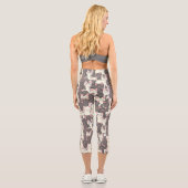 Weiße und graue Katzen Capri Leggings (Rückseite)