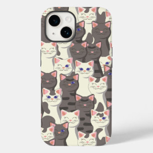 Weiße und graue Katzen Case-Mate iPhone 14 Hülle