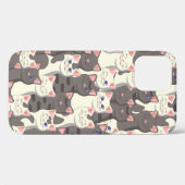 Weiße und graue Katzen Case-Mate iPhone Hülle (Rückseite (Horizontal))