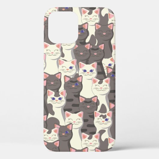 Weiße und graue Katzen Case-Mate iPhone Hülle (Rückseite)