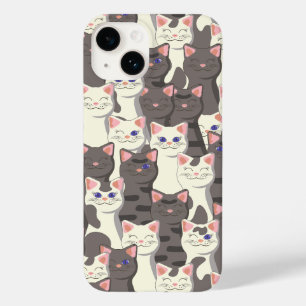 Weiße und graue Katzen Case-Mate iPhone 14 Hülle