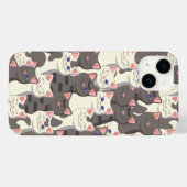 Weiße und graue Katzen Case-Mate iPhone Hülle (Rückseite (Horizontal))