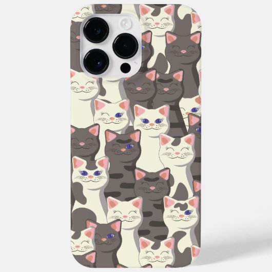 Weiße und graue Katzen Case-Mate iPhone Hülle (Rückseite)