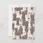 Weiße und graue Katzen Dankeskarte (Vorderseite)