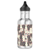 Weiße und graue Katzen Edelstahlflasche (Rechts)