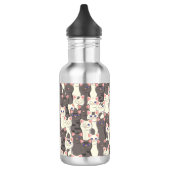 Weiße und graue Katzen Edelstahlflasche (Links)