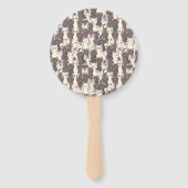 Weiße und graue Katzen Fächer (Rückseite)