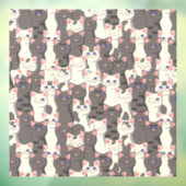 Weiße und graue Katzen Fensteraufkleber (Blatt 3)