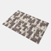 Weiße und graue Katzen Fußmatte (Schrägansicht)