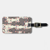 Weiße und graue Katzen Gepäckanhänger (Vorderseite horizontal)