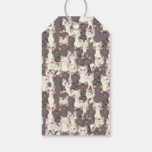 Weiße und graue Katzen Geschenkanhänger (Rückseite)