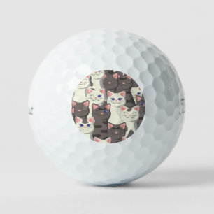 Weiße und graue Katzen Golfball