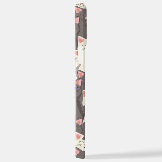 Weiße und graue Katzen iPhone Hülle (Rechte Seite)