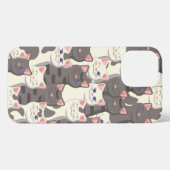 Weiße und graue Katzen iPhone Hülle (Rückseite (Horizontal))