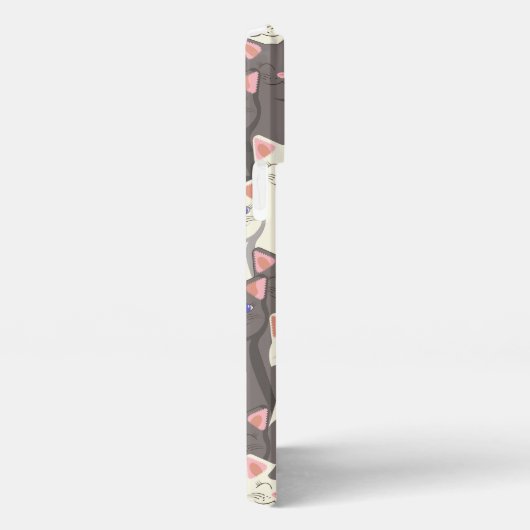 Weiße und graue Katzen iPhone Hülle (Rechte Seite)