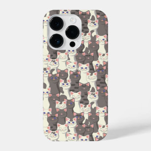 Weiße und graue Katzen iPhone 14 Pro Hülle
