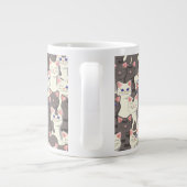 Weiße und graue Katzen Jumbo-Tasse (Rückseite)