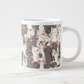 Weiße und graue Katzen Jumbo-Tasse (Rechts)