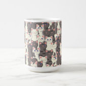 Weiße und graue Katzen Kaffeetasse (Mittel)