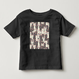Weiße und graue Katzen Kleinkind T-shirt