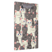 Weiße und graue Katzen Klemmbrett (Rechts)
