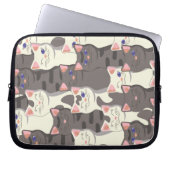 Weiße und graue Katzen Laptopschutzhülle (Vorderseite)