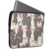 Weiße und graue Katzen Laptopschutzhülle (Vorne Rechts)