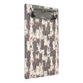 Weiße und graue Katzen Mini Klemmbrett (Schrägansicht)