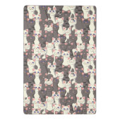 Weiße und graue Katzen Mini Klemmbrett (Rückseite)