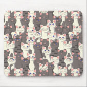Weiße und graue Katzen Mousepad (Vorne)