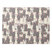 Weiße und graue Katzen Notizblock (Vorderseite)