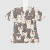 Weiße und graue Katzen Ornament (Vorderseite)