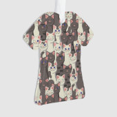 Weiße und graue Katzen Ornament (Vorderseite)