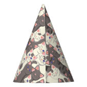 Weiße und graue Katzen Partyhütchen (Rückseite)