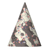 Weiße und graue Katzen Partyhütchen (Links)