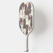 Weiße und graue Katzen Pickleball Schläger (Links)