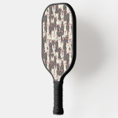 Weiße und graue Katzen Pickleball Schläger (Links)