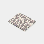 Weiße und graue Katzen Post-it Klebezettel (angewinkelt)