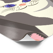 Weiße und graue Katzen Poster (Ecke)