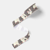 Weiße und graue Katzen Ripsband (Rückseite)
