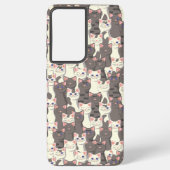 Weiße und graue Katzen Samsung Galaxy Hülle (Rückseite)