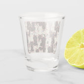 Weiße und graue Katzen Schnapsglas (Rückseite)