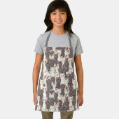 Weiße und graue Katzen Schürze (Insitu)